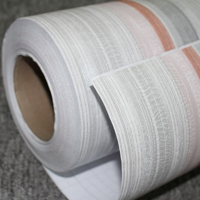 0.1mm-0.15mm PVC خالية من القشرة والصاق ورق الجدران عالية اللمعان اللمس الناعم