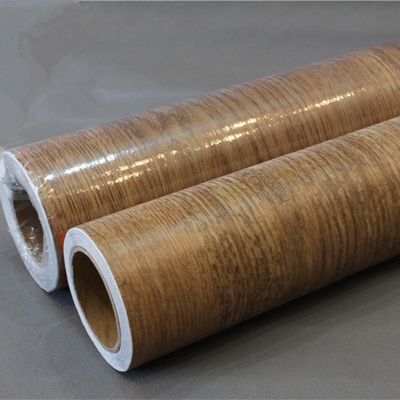 122cm*50m فيلم PVC من حبوب الخشب مع لاصق حساس للضغط